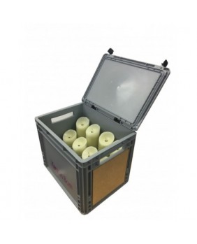 12 ILU-Kerzen 8cm inkl. Transportbox PL