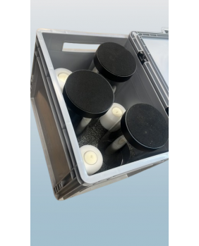 Glas Tube  mit Transportbox