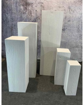 Stapel-Säulen-Set weiss
